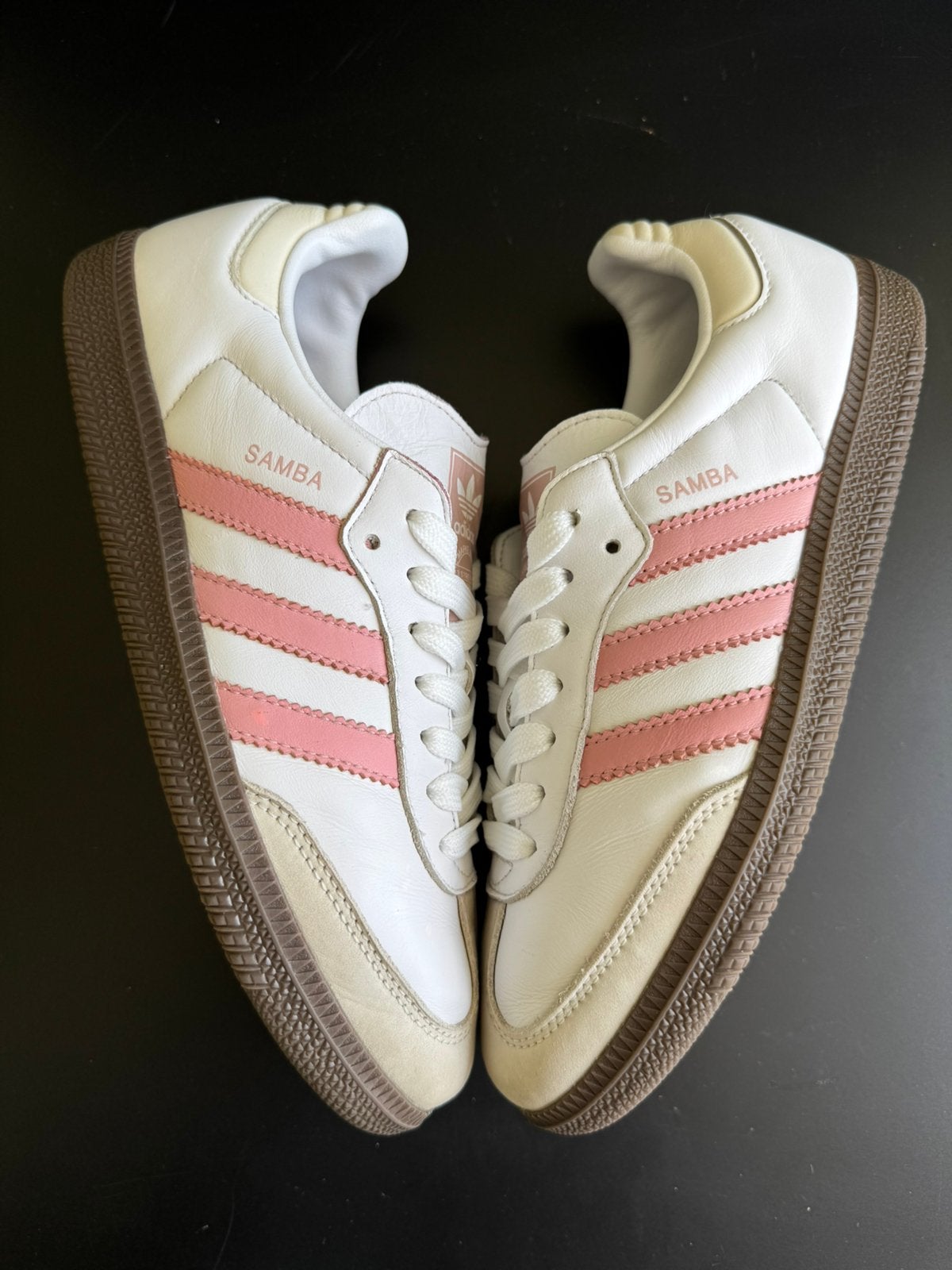 Adidas samba, echt leer maat 38 2/3, Ophalen of Verzenden, Zo goed als nieuw, Wit, Sneakers of Gympen