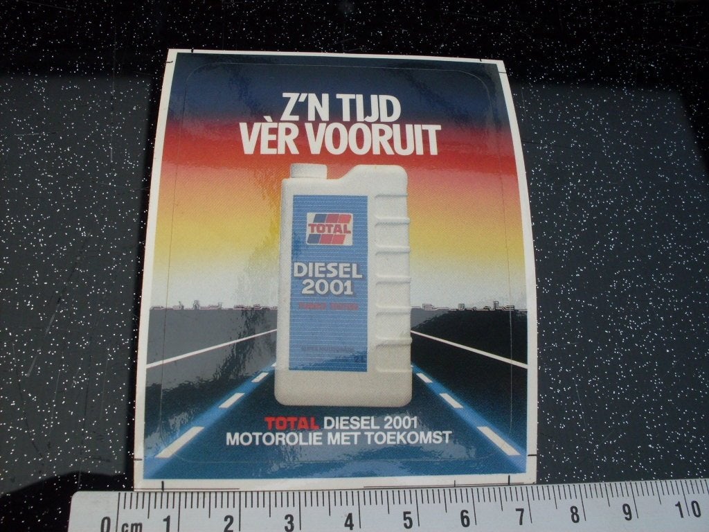 sticker total diesel 2001 motorolie olie oil, Verzenden, Zo goed als nieuw, Merk