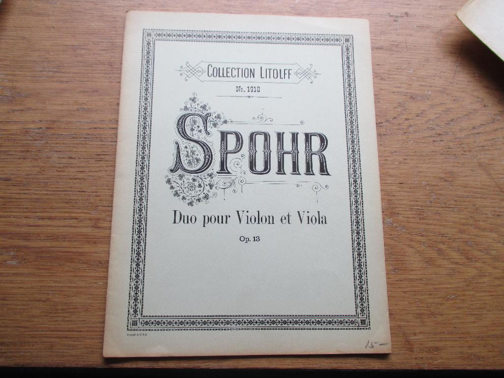 SPOHR - DUET VOOR VIOOL EN ALTVIOOL, Gebruikt, Klassiek, Ophalen of Verzenden, Viool of Altviool
