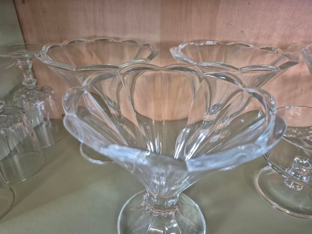 Set van 3 vintage ijscoupe glazen, Ophalen of Verzenden