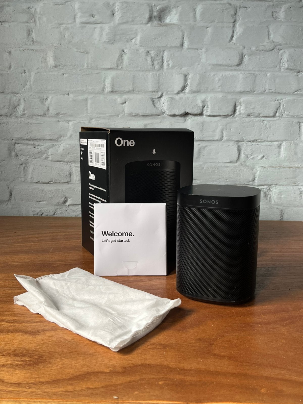 Sonos One (Gen 2) Smart Speaker Zwart – Incl. Originele Doos, Ophalen, Minder dan 50 cm, A, A