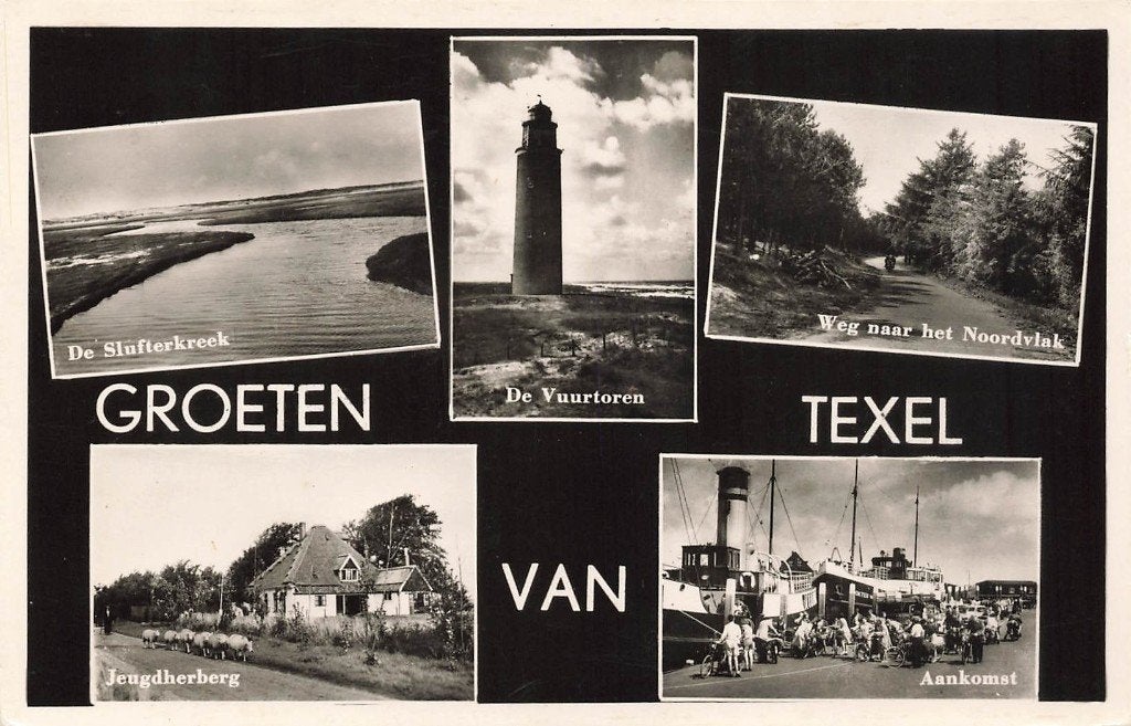 Groeten van Texel, Ophalen of Verzenden, 1960 tot 1980, Ongelopen, Waddeneilanden