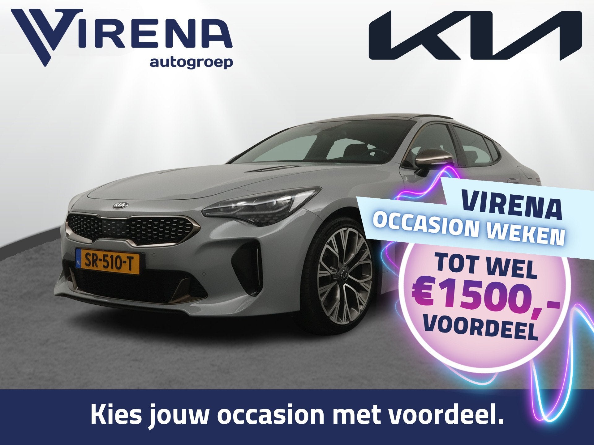 Kia Stinger 2.0 T-GDI GT-Line - GT-Line - Leer - Automaat -, Auto's, Automaat, Achterwielaandrijving, Gebruikt, Euro 6