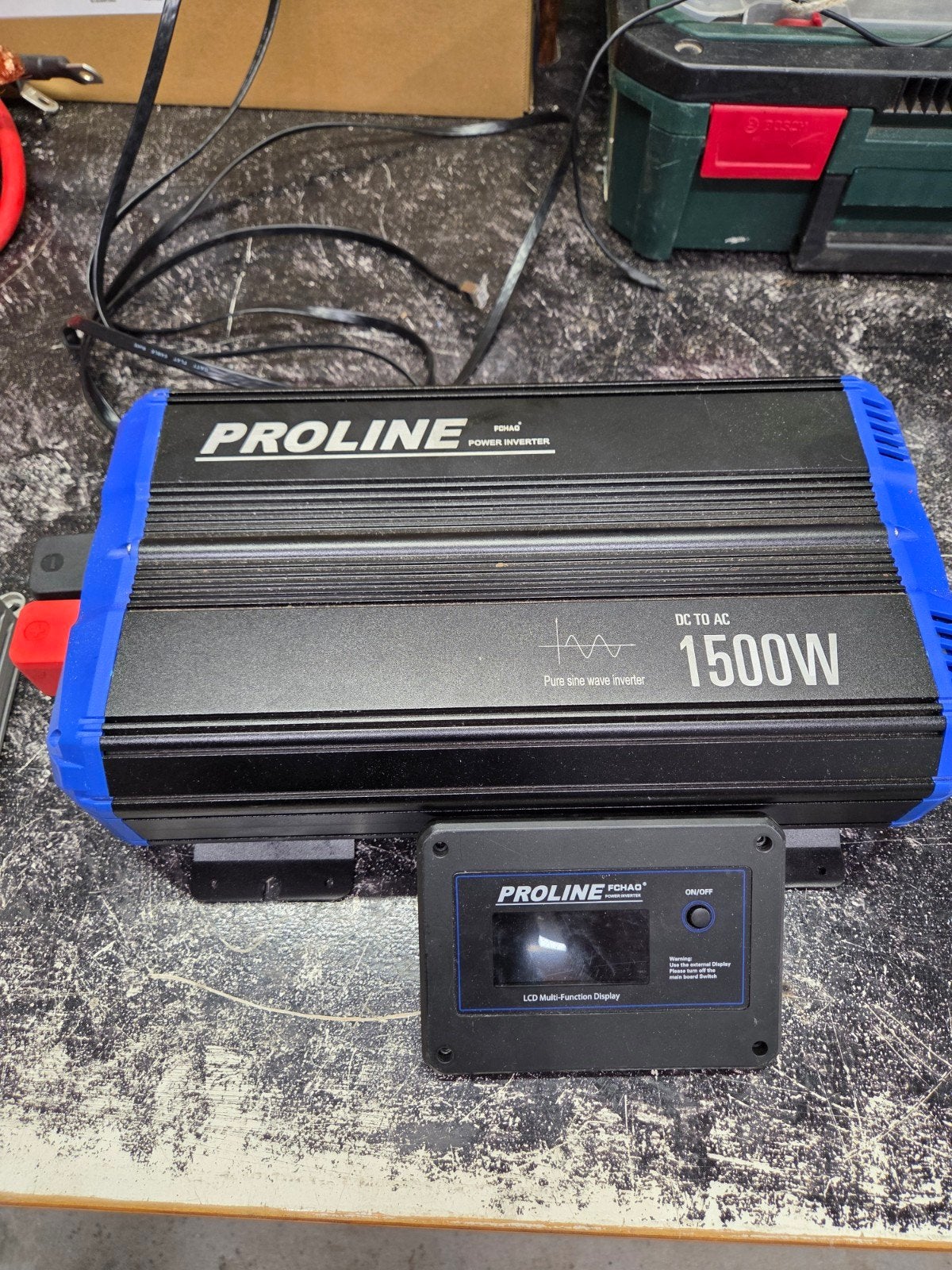 PROLINE Pure Sine Wave Omvormer 1500W met Display, Ophalen of Verzenden, Gebruikt