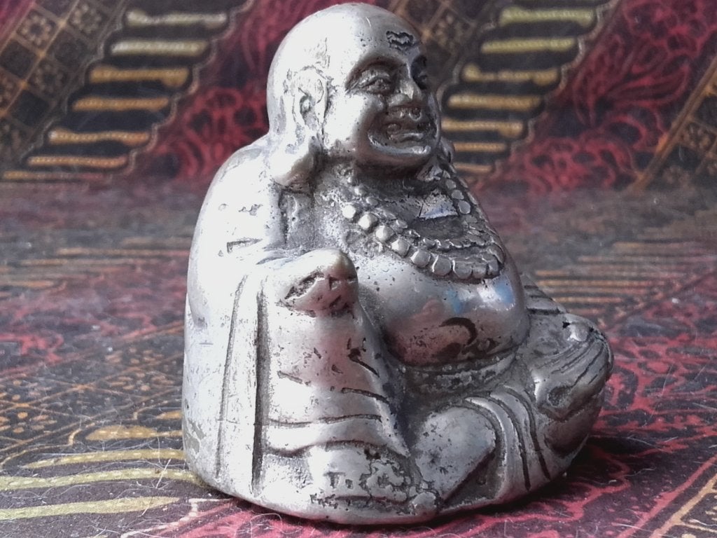 Origineel oud Chinees brons beeldje van Boeddha 6,5 cm., Ophalen of Verzenden