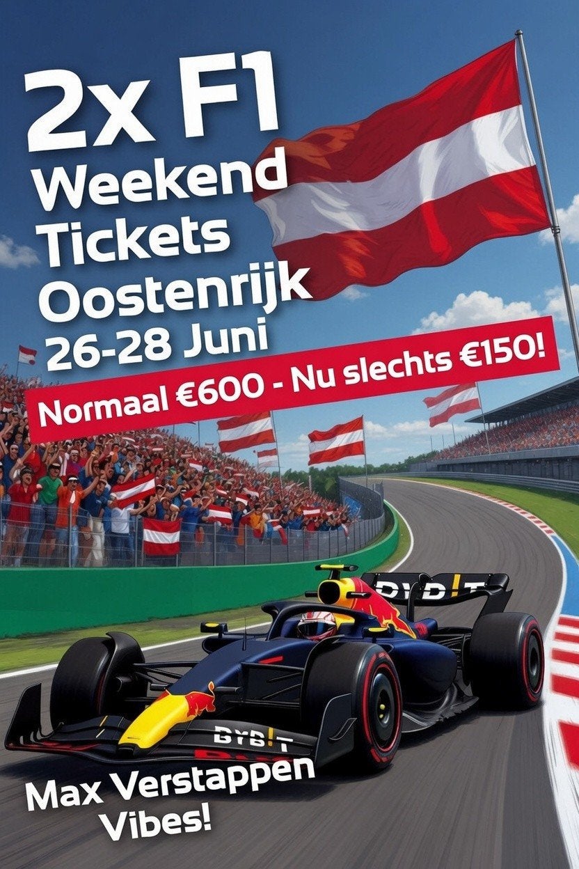 Formule 1 tickets [2x] AANBIEDING!, Tickets en Kaartjes, Twee personen, Juni