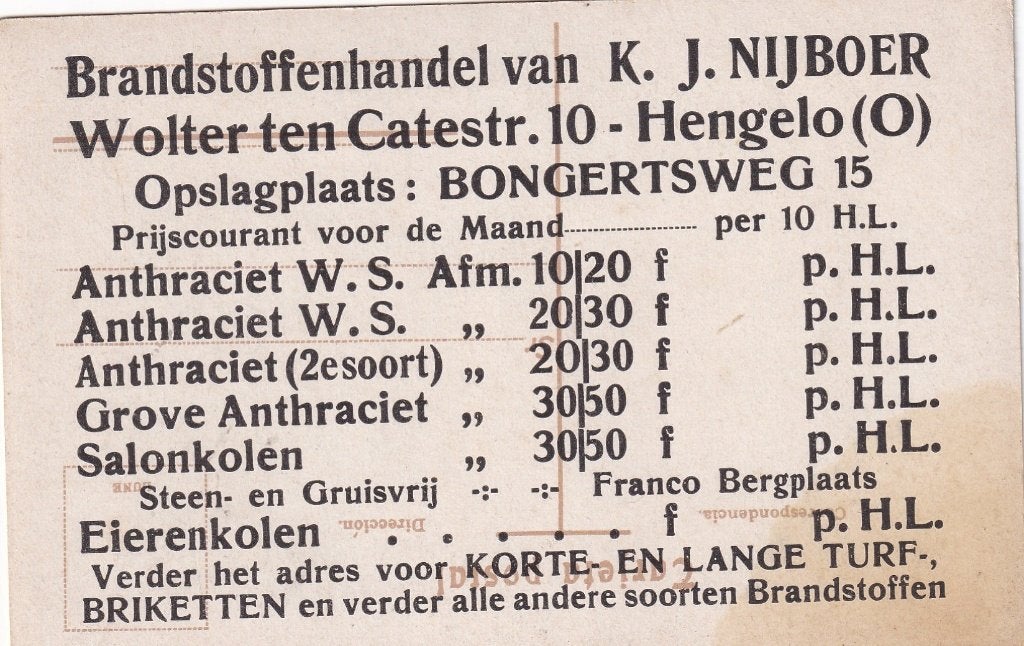 Unieke kaart Buenos Aires hergebruikt Kolenboer Hengelo, Verzenden, Gebruikt, Overige typen