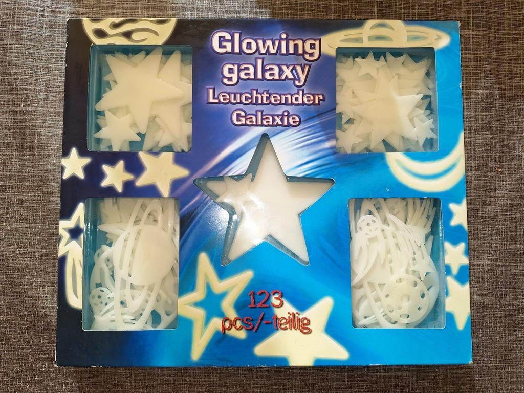 Glow in the Dark Galaxy Decoratie - 123 stuks, Ophalen of Verzenden, Wanddecoratie