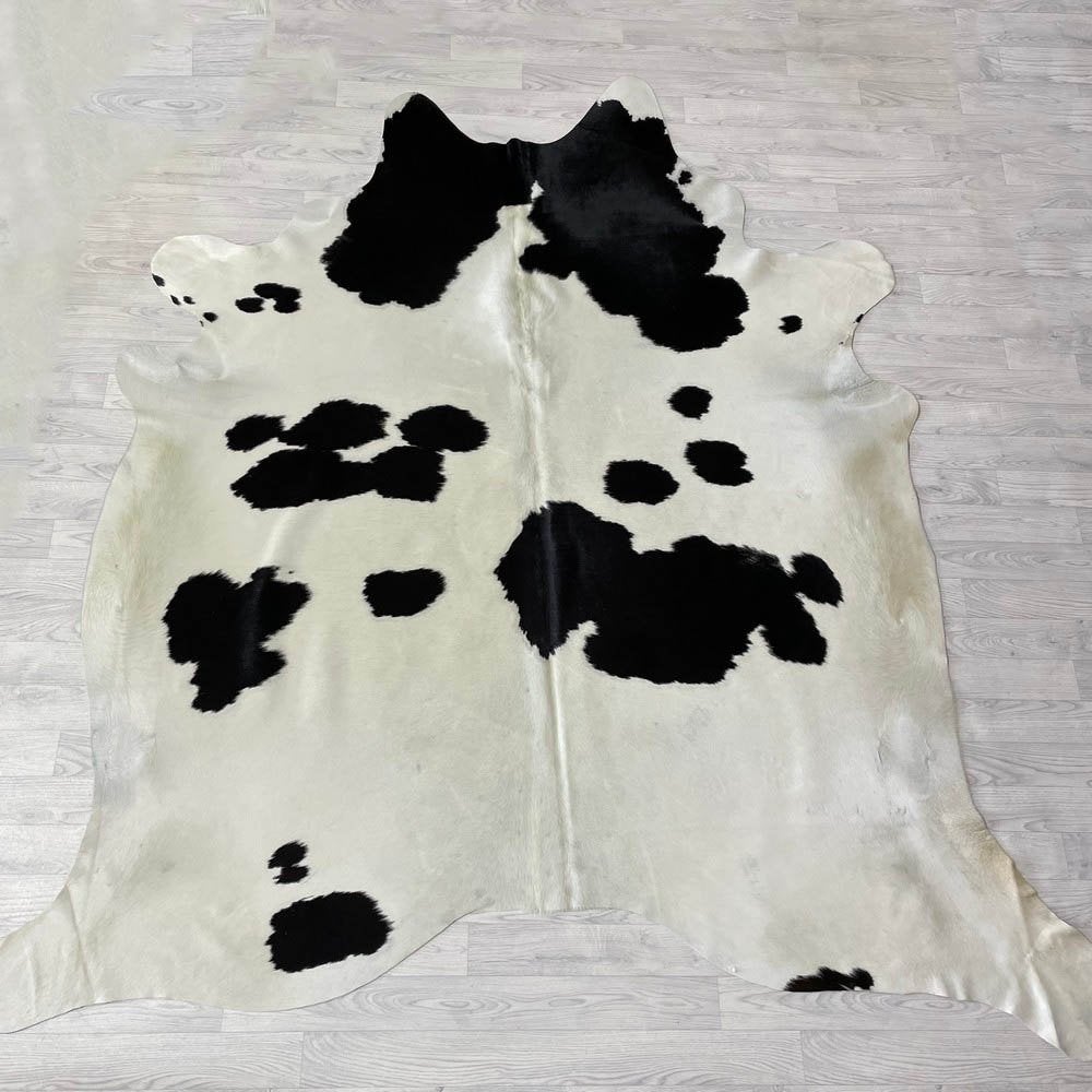 Koeienhuid zwart wit creme 250x235cm | Lederstore, Landelijk, modern, Scandinavisch, industrieel, 200 cm of meer, Zwart, Overige vormen