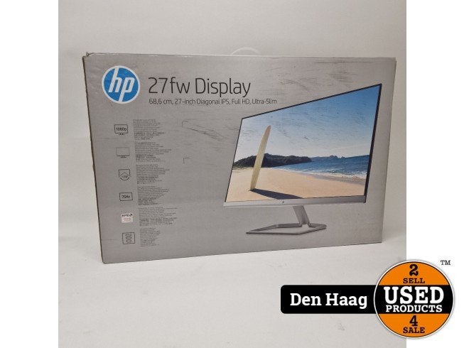 HP 27fw Full HD  Monitor 27" Zilver | Zeer nette staat, HP, Zo goed als nieuw, Support@hp.com, 1501 Page Mill Road
Palo Alto, CA 94304
USA