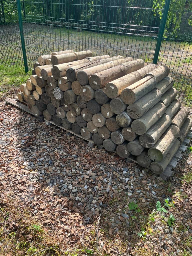 Ronde palen palisade 50 cm, Geïmpregneerd, Gebruikt, Overige typen, Ophalen of Verzenden