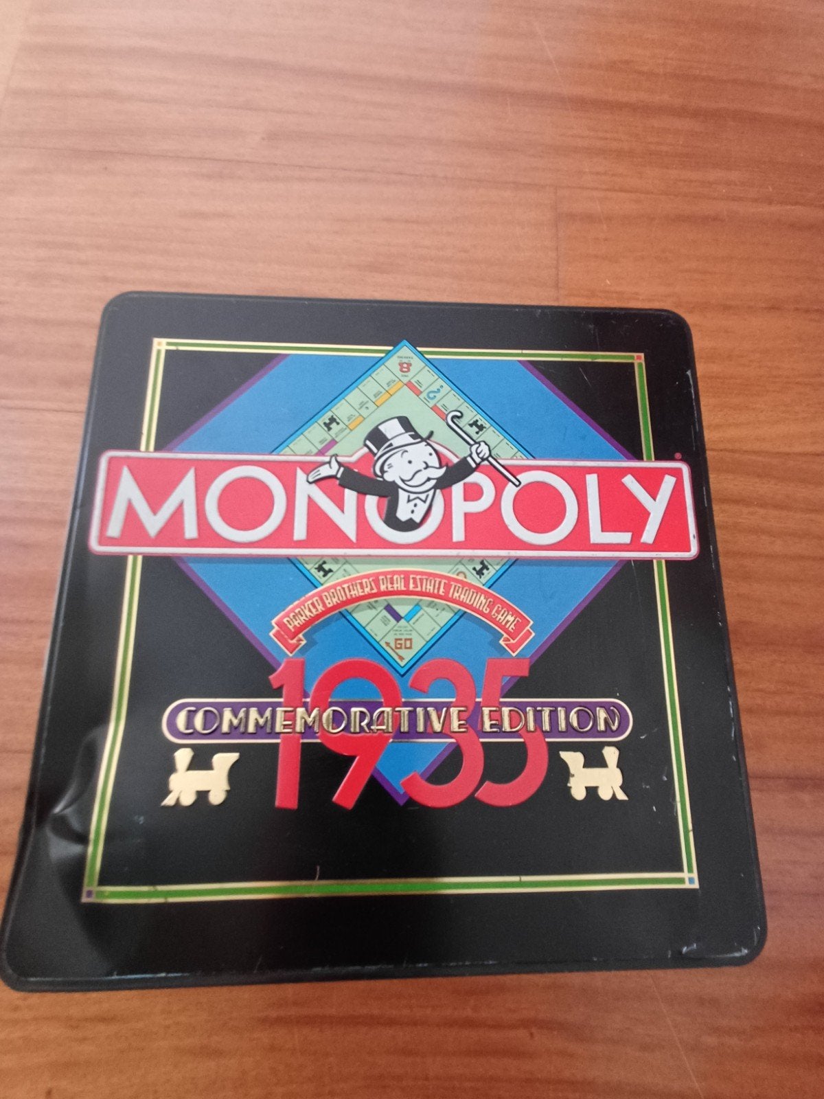 Monopoly 50 Jaar Jubileum Editie in Blikken Doos, Vijf spelers of meer, Ophalen of Verzenden, Gebruikt, Parker Brothers