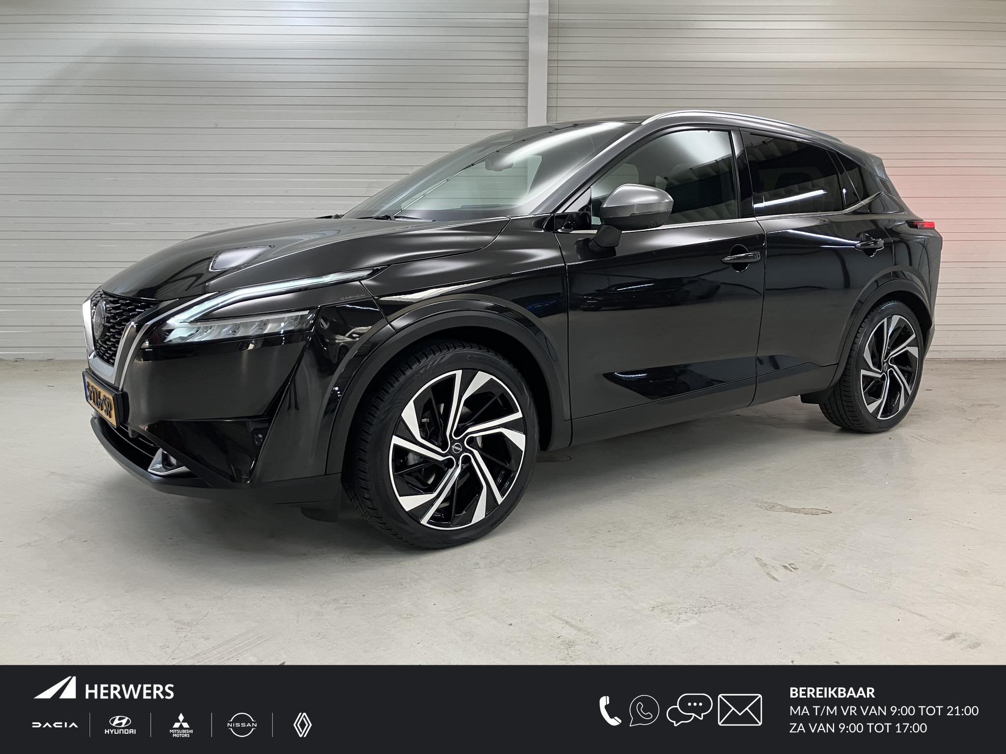 Nissan Qashqai 1.3 MHEV Xtronic Tekna Plus / Eerste Eigenaar, Auto's, Nissan, Euro 6, Zwart, Qashqai, 725 kg