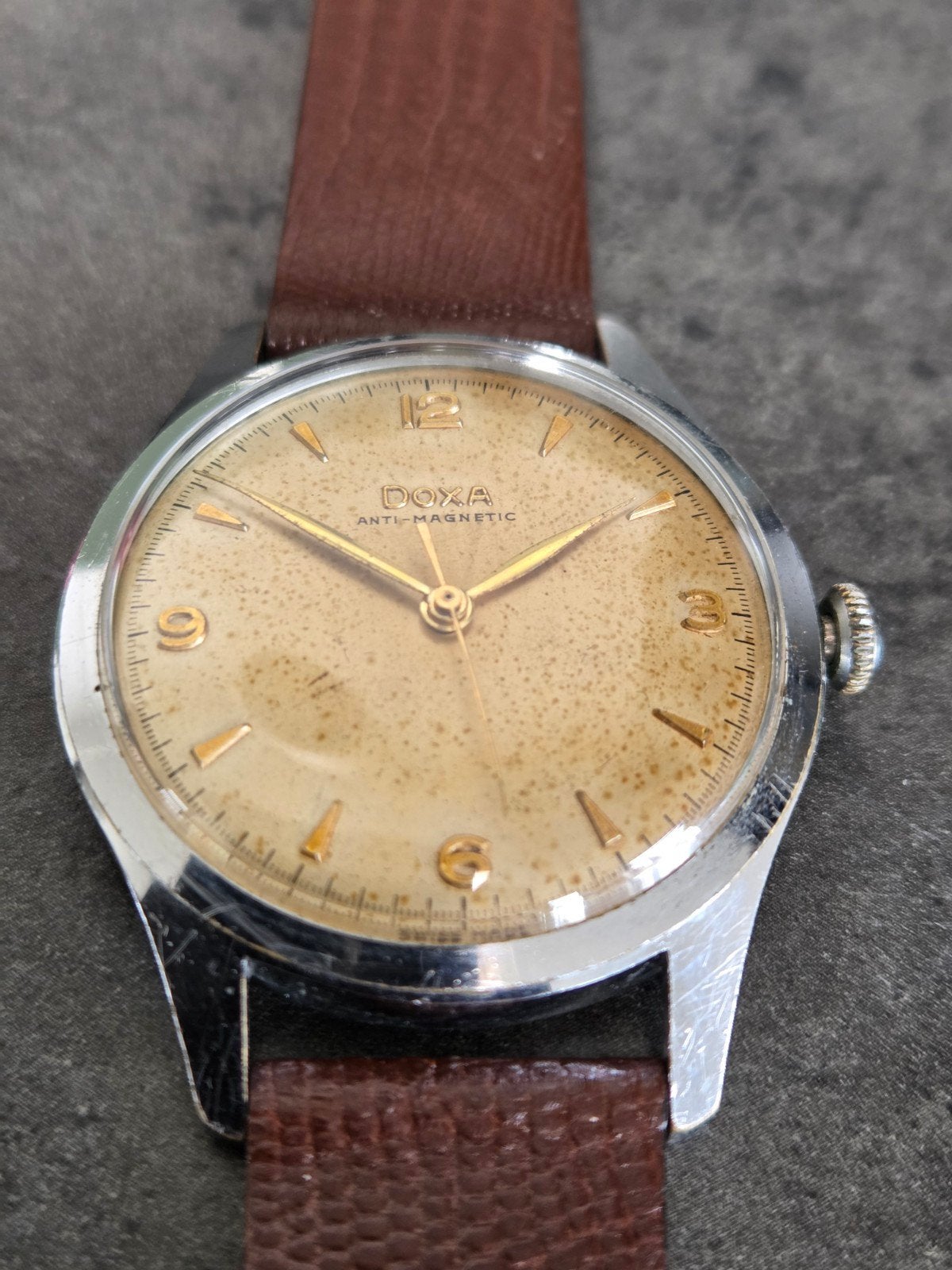 Doxa herenhorloge jaren 60, Ophalen of Verzenden, Staal, Overige merken, 1960 of later