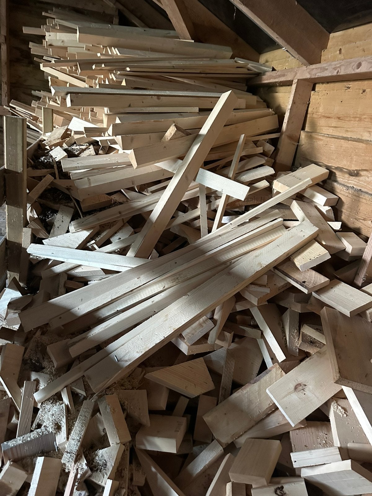 Haardhout 4 m3 afvalhout + 3 losse m3 mix eiken berk, 6 m³ of meer, Ophalen of Verzenden