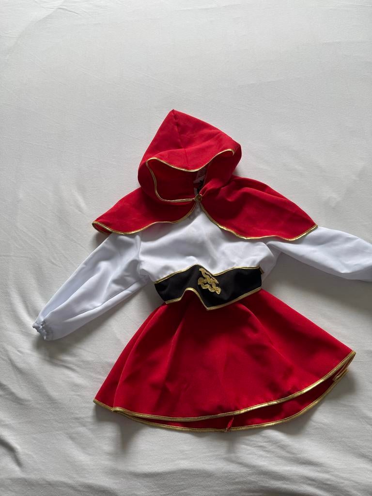 Roodkapje verkleed kostuum carnaval maat 98, Ophalen of Verzenden, Gebruikt, 104 of kleiner, Meisje