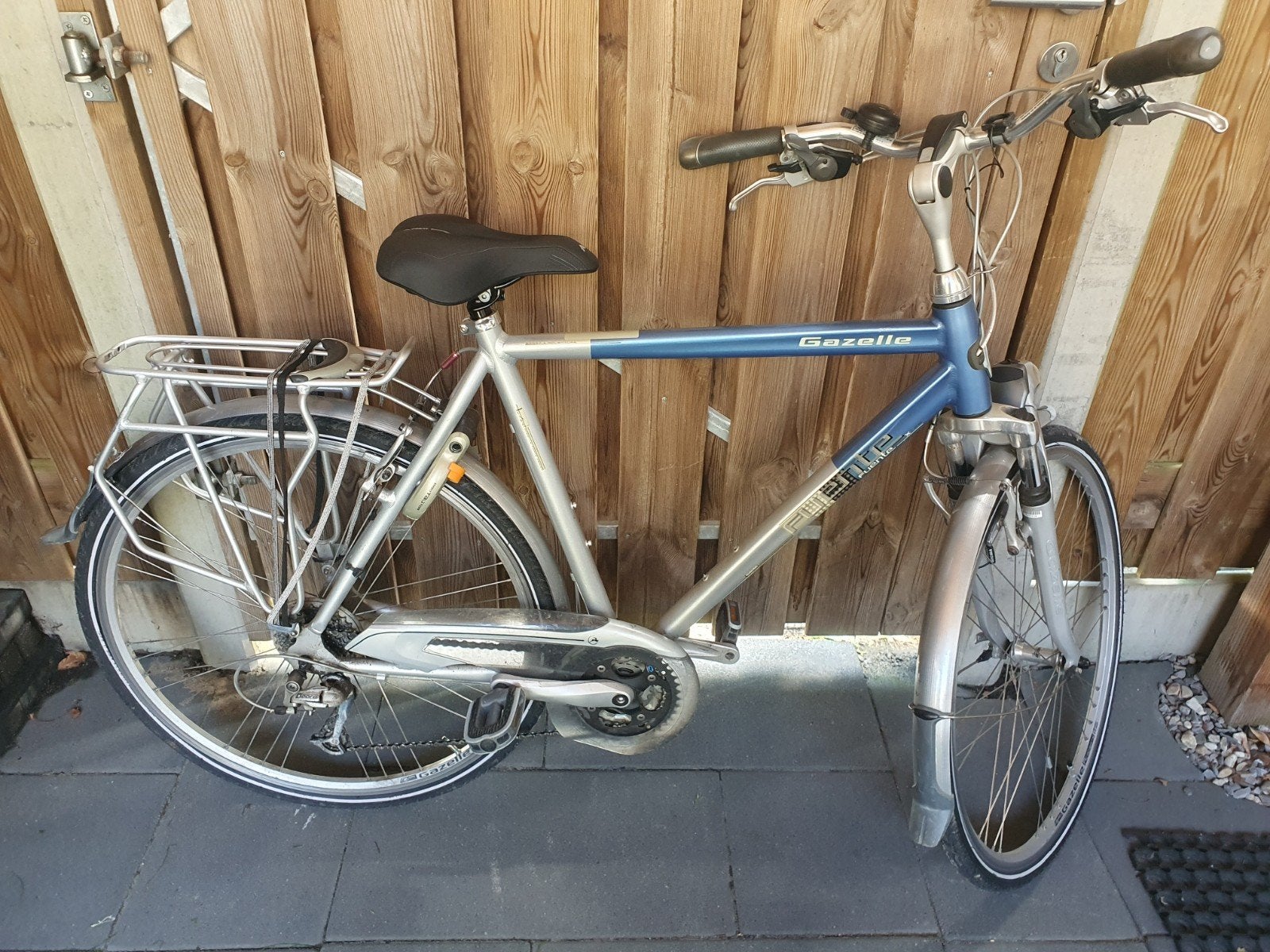 Gebruikte fiets met verstelbaar stuur en 18 versnellingen, 53 tot 56 cm, Velgrem, Versnellingen, Zo goed als nieuw