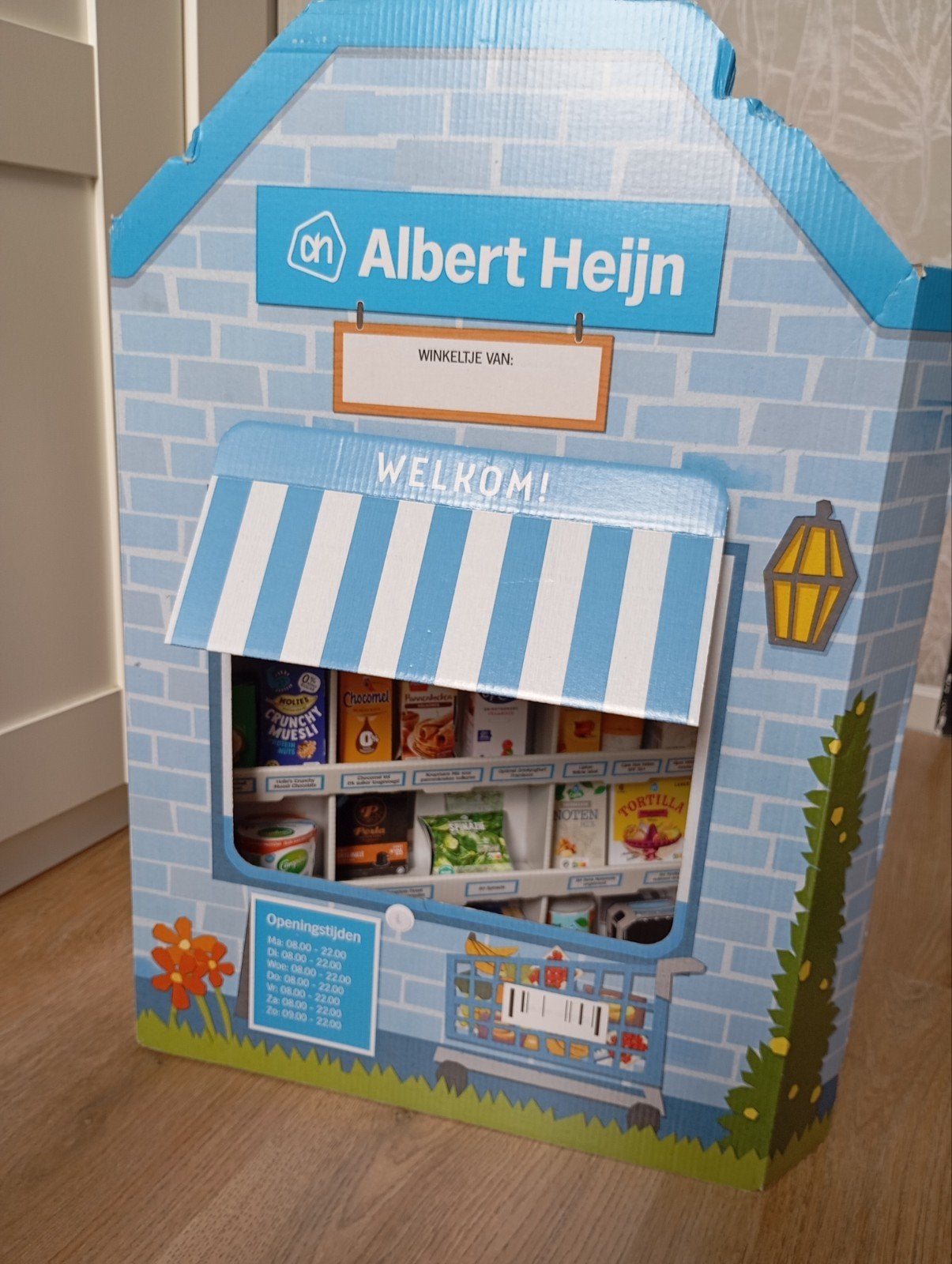 Albert Heijn Winkel Speelhuisje met Miniatuur Boodschappen, Ophalen of Verzenden, Zo goed als nieuw, Jongen of Meisje