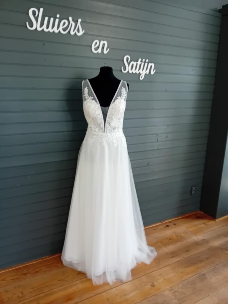 Nieuwe trouwjurk, maat 46, Kleding | Dames, Trouwkleding en Trouwaccessoires, Trouwjurk, Bianco Evento, Wit, Onbekend