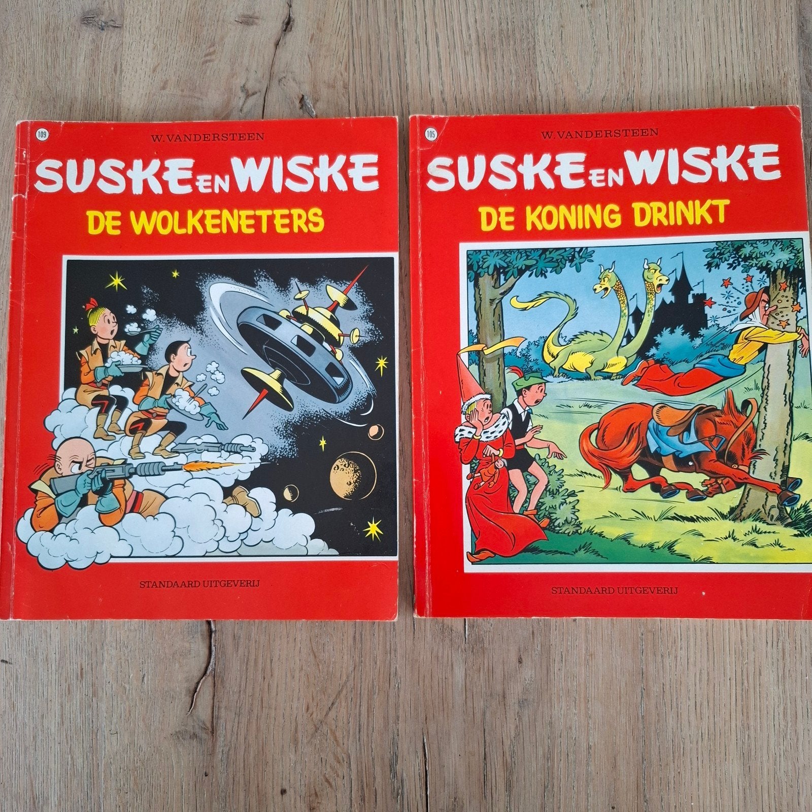 Suske en wiske nr 105 en nr 109 w. vandersteen, Meerdere stripboeken, Ophalen of Verzenden, Gelezen