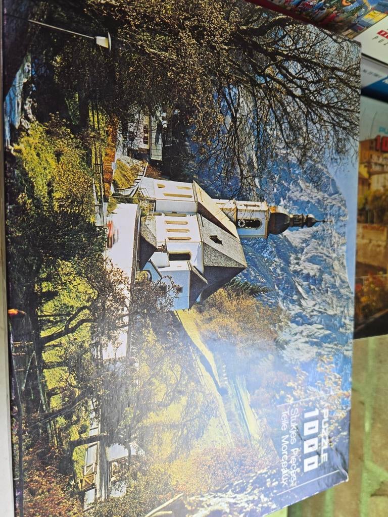 Puzzel 1000 stukjes - Kerk in de bergen, Ophalen of Verzenden, 500 t/m 1500 stukjes, Gebruikt, Legpuzzel