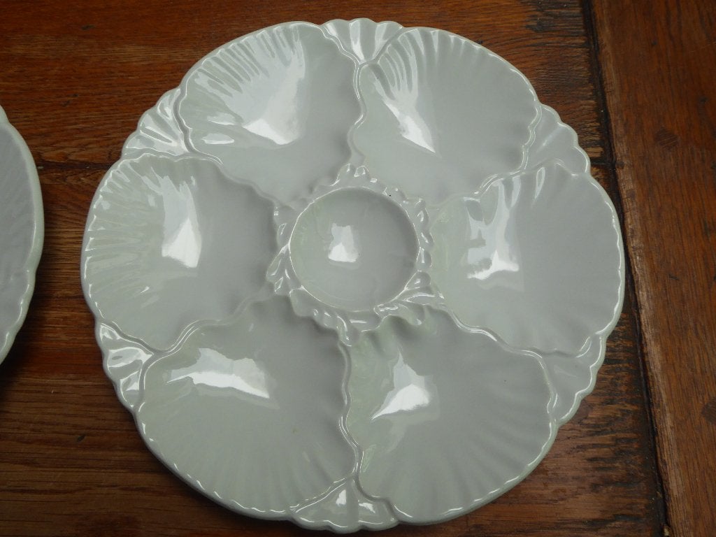 6 vintage oesterborden, la porcelaine de Baudour, Ophalen of Verzenden