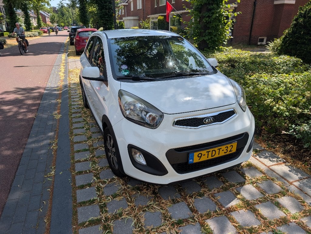 Kia Picanto 1.2 Cvvt 5-DRS 2014 Wit, Auto's, Voorwielaandrijving, Euro 5, Zwart, 4 cilinders