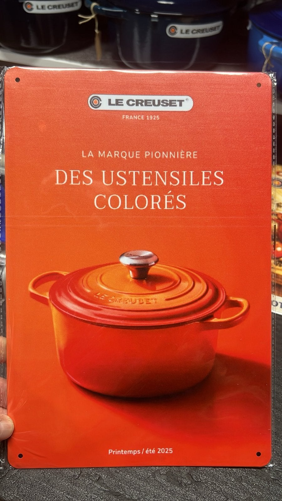 Nieuw Le Creuset metalen advertentie bord 30x20, Metaal, 30 cm, 20 cm, Vintage