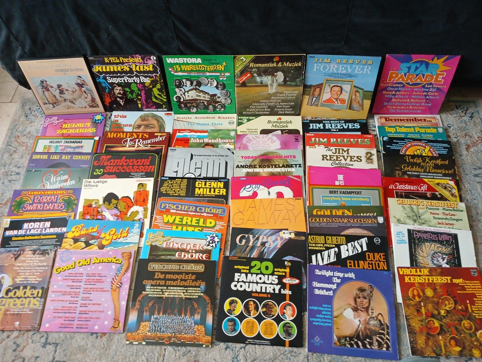 50 langspeelplaten div. genres, oa Jim Reeves, James Last, Cd's en Dvd's, Ophalen, Gebruikt, 12 inch, Overige genres
