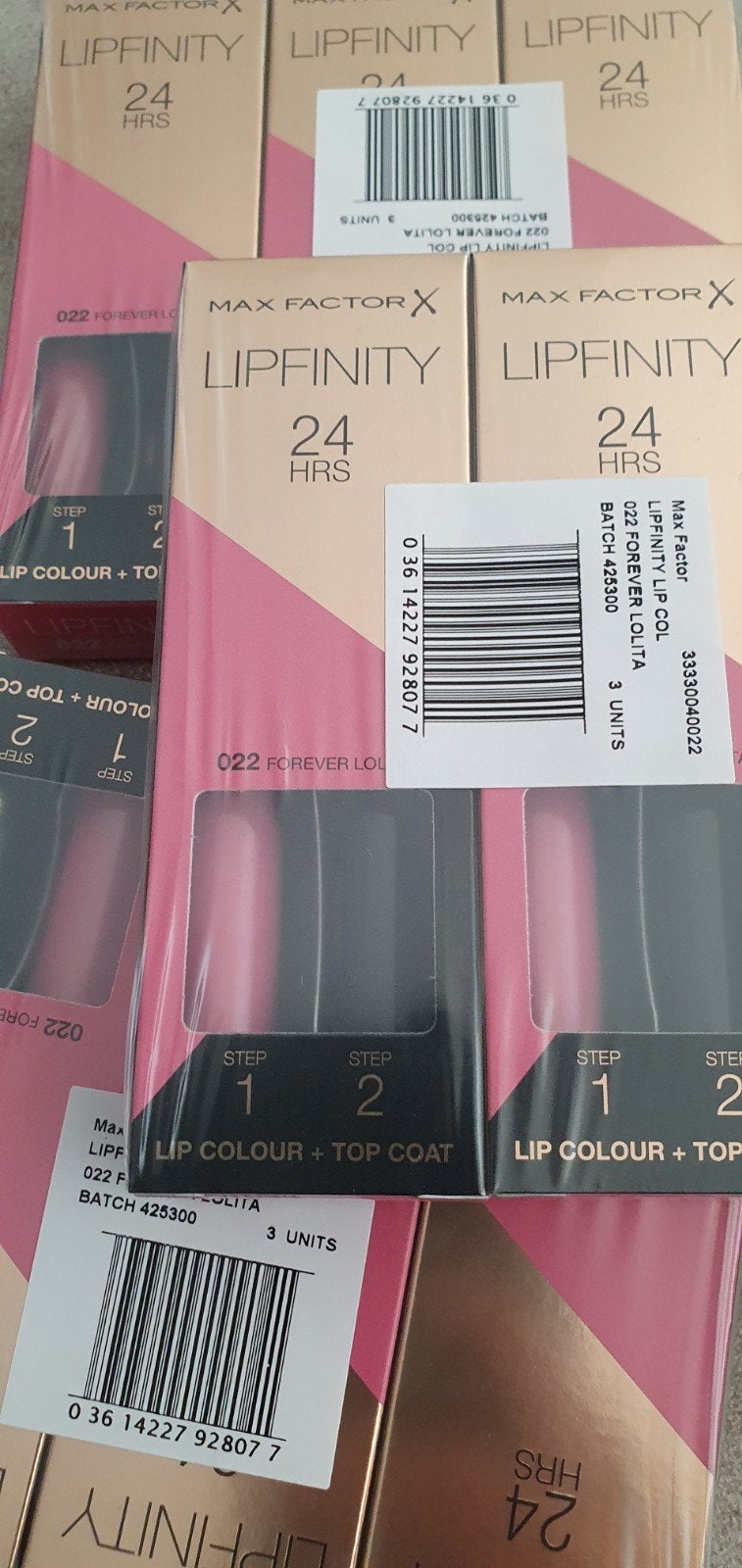 10 stuks Maxfactor lipfinity zonder topcoat nr 022, Sieraden, Tassen en Uiterlijk, Uiterlijk | Cosmetica en Make-up, Verzenden