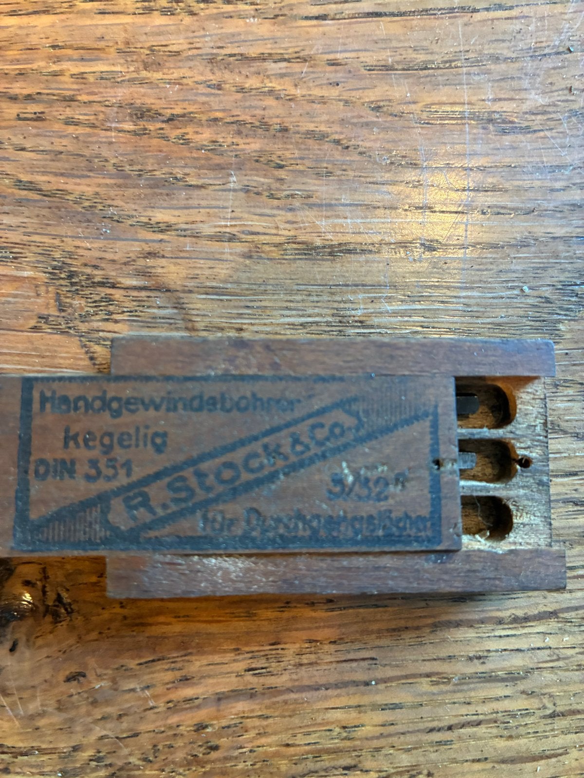 Antieke handtappen Set R. Stock & Co. DIN 351, Ophalen of Verzenden