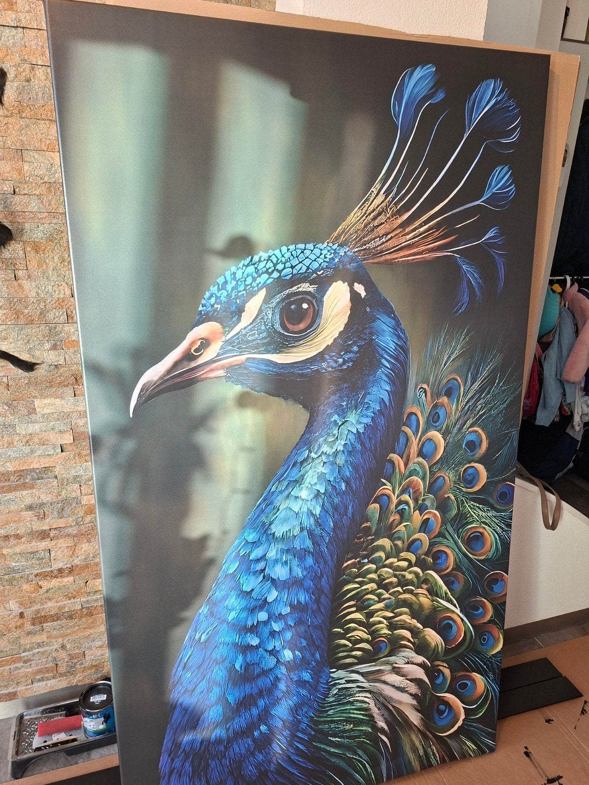 pauw canvas, Ophalen, Nieuw, 75 tot 100 cm, Print
