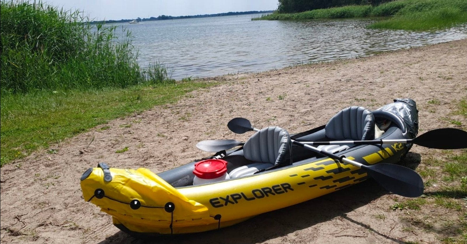 Intex Explorer K2 opblaasbare kajak - 2-persoons, Ophalen, Opblaasbaar, Zo goed als nieuw, 2-persoons