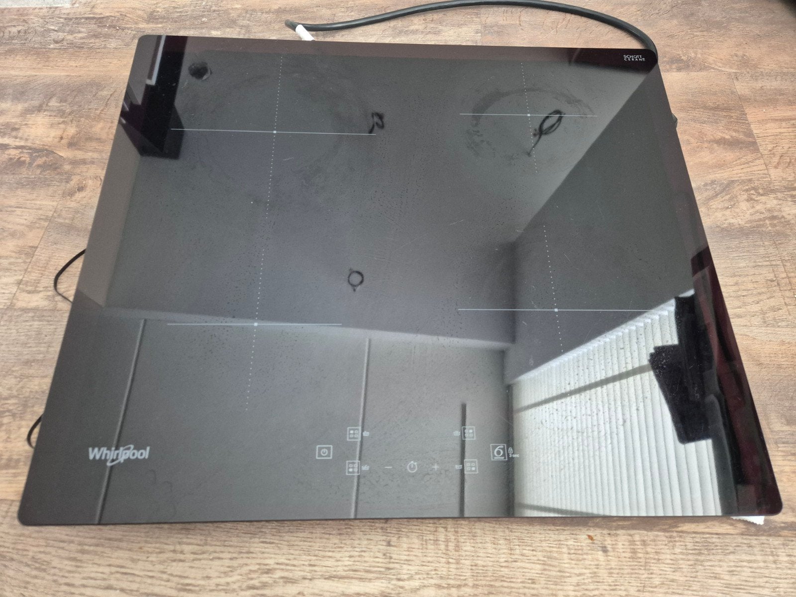 Whirlpool Inductiekookplaat 4 zones, Witgoed en Apparatuur, Ophalen, Gebruikt, 4 kookzones, Inbouw