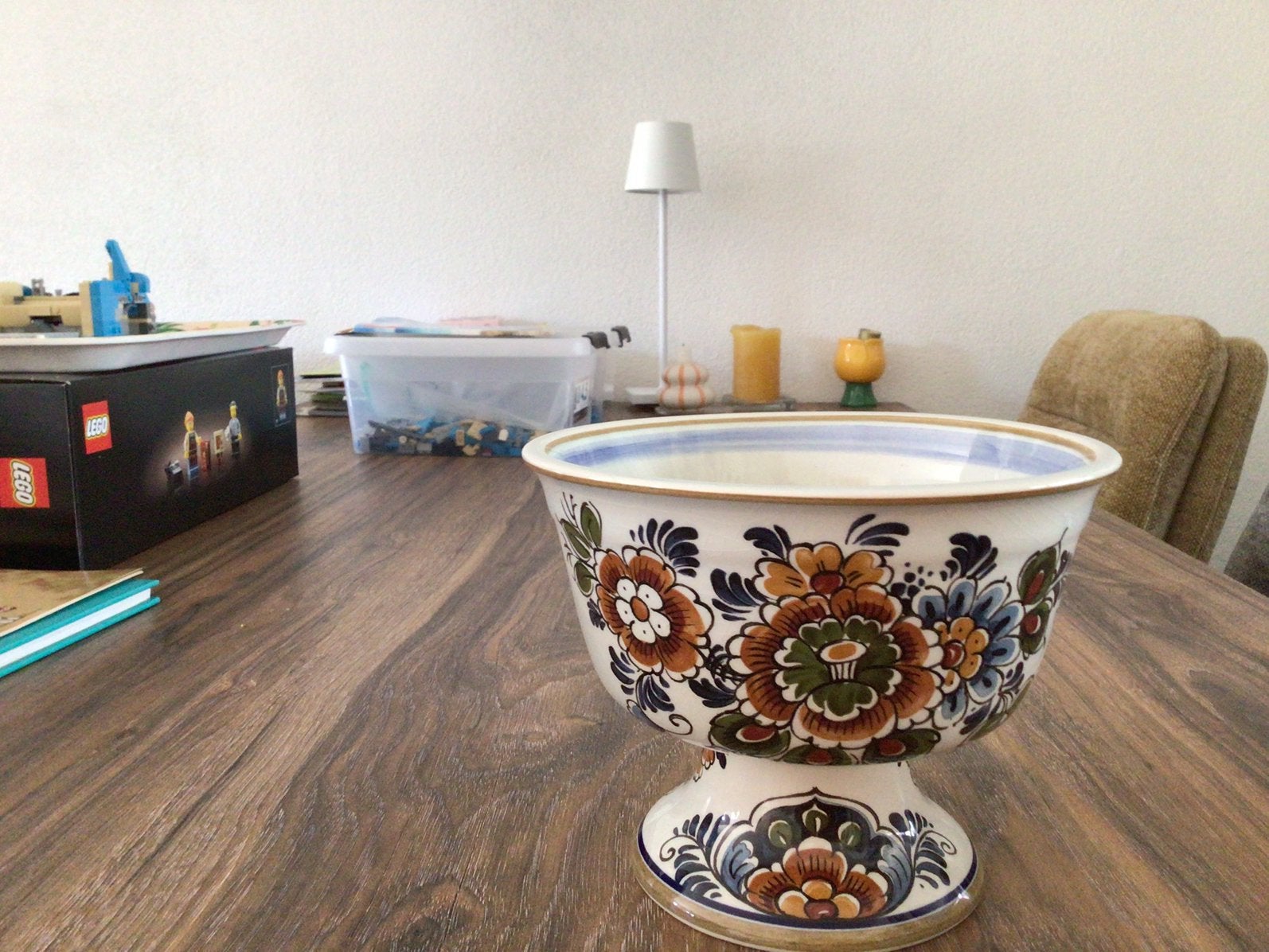 Kaststel flora keramiek delfts polychroom holland handwerk, Antiek en Kunst, Ophalen