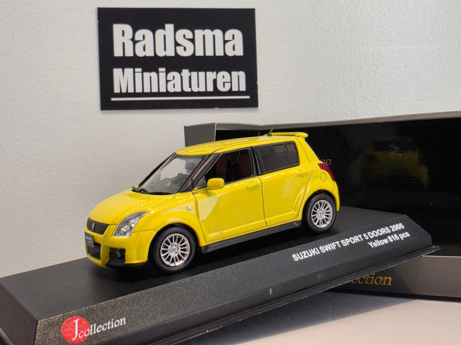 Suzuki Swift Sport - 5drs Geel - 1:43 Kyosho J-Collection, Kyosho, Auto, J-Collection, Nieuw
