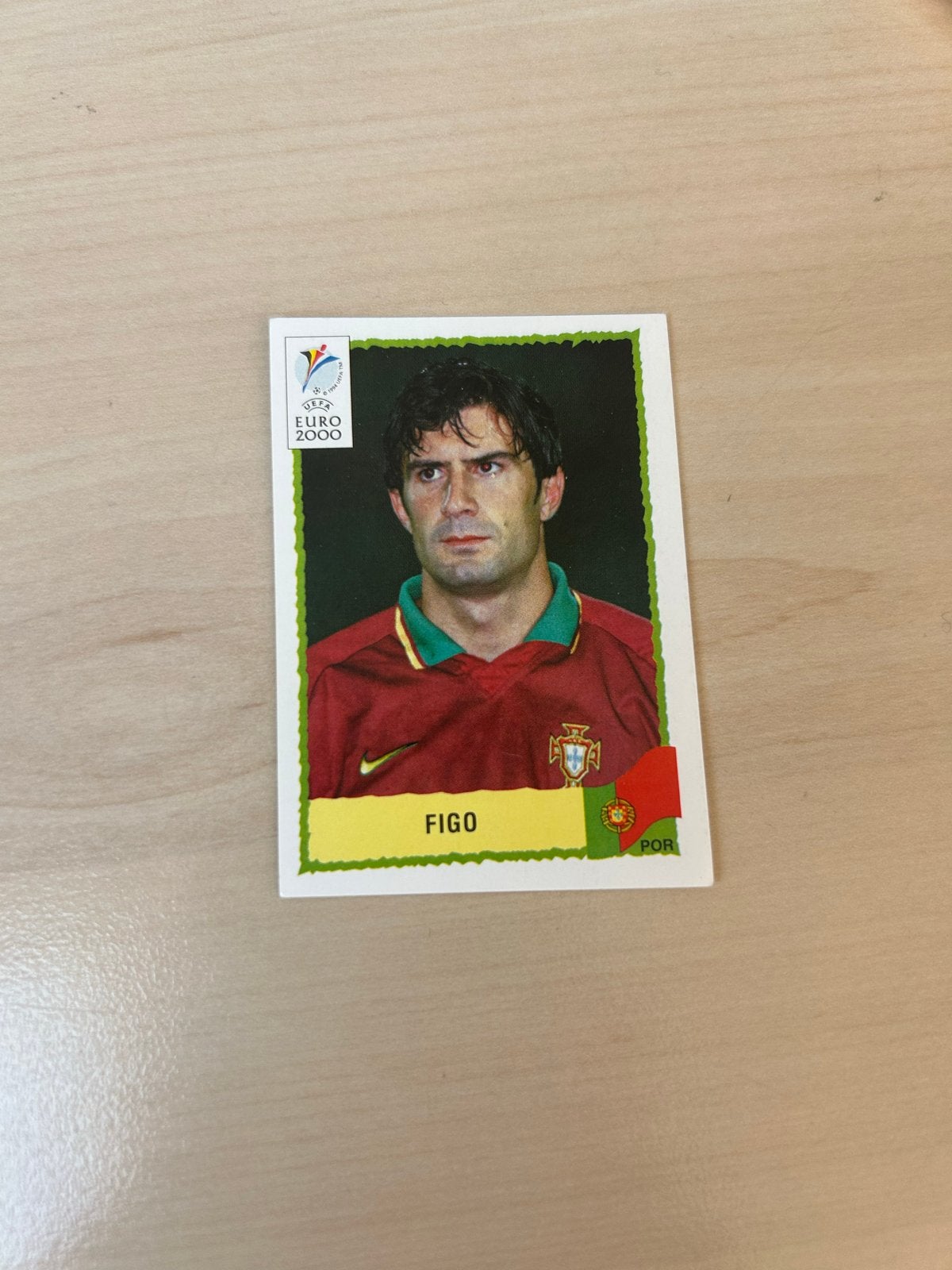 Panini Euro 2000 Sticker - Figo Portugal, Ophalen of Verzenden, Zo goed als nieuw, Sticker