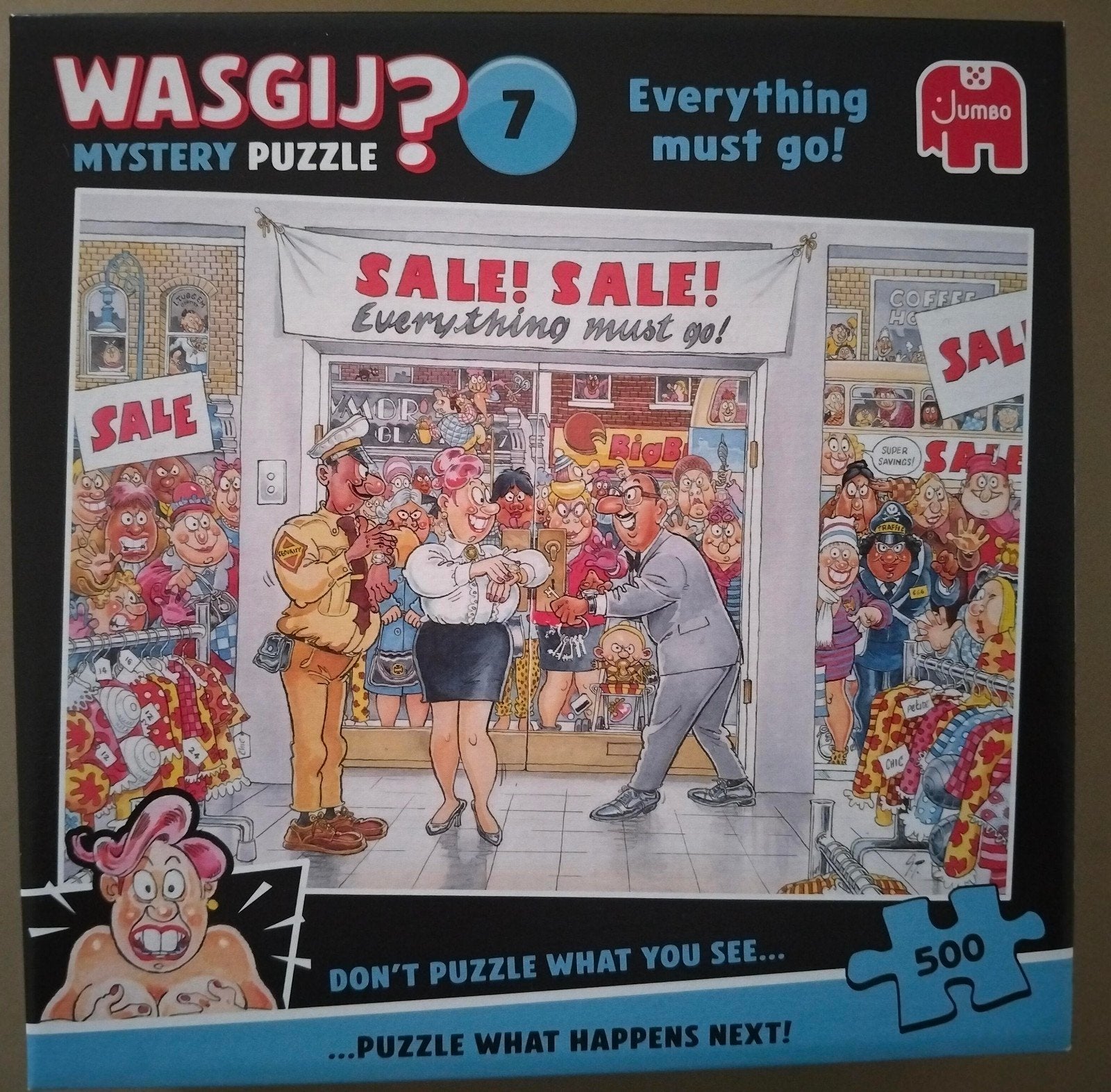 Wasgij mystery 7 Everything must go te koop, Ophalen of Verzenden, 500 t/m 1500 stukjes, Zo goed als nieuw, Legpuzzel
