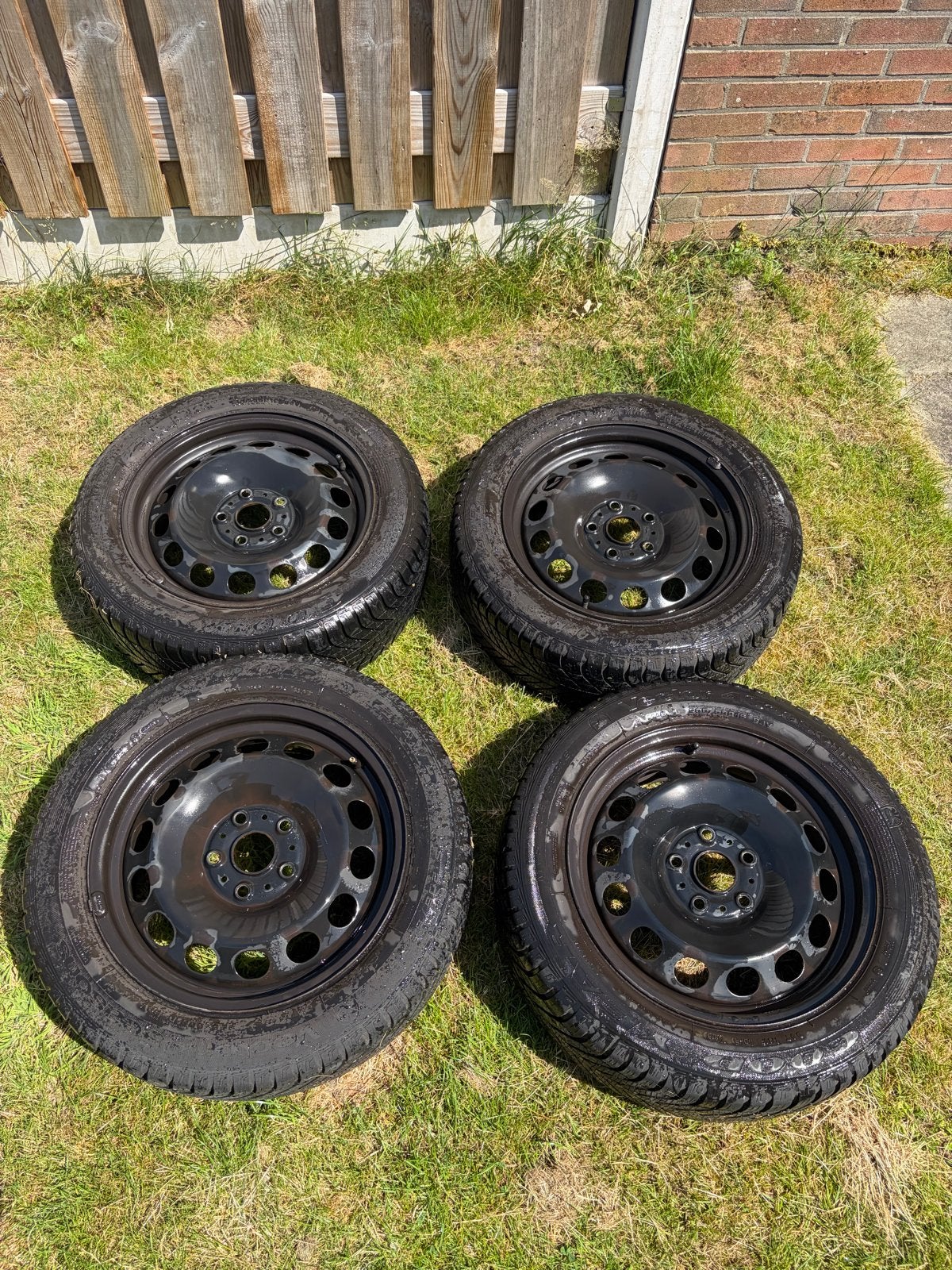 Set goodyear all season met velgen 205/55 R16, Auto-onderdelen, Banden en Velgen, Ophalen, Gebruikt, 16 inch, Banden en Velgen