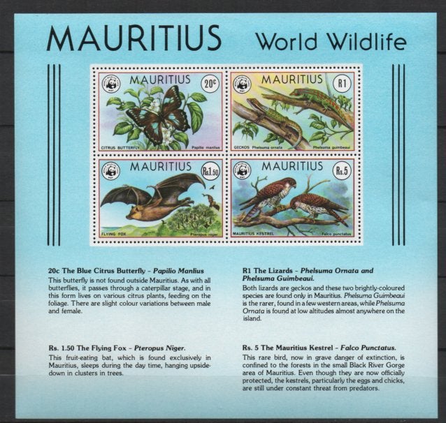 X275 Mauritius Blok 6 postfris Vogels, Verzenden, Postfris, Dier of Natuur