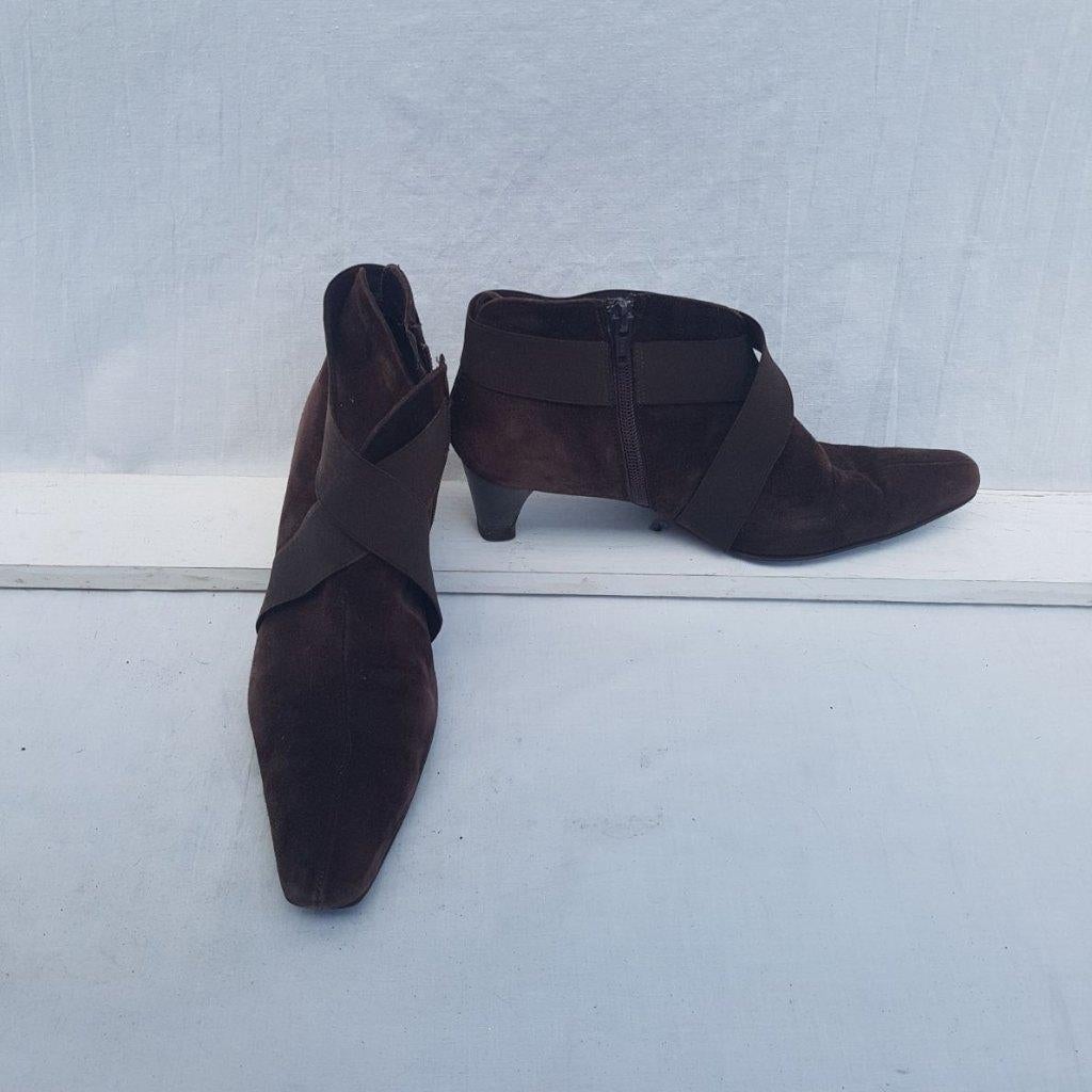 Gave bruine enkellaarzen. mt 37.5 Merk Mauro Teci superflex, Schoenen met lage hakken, Bruin, ., Ophalen of Verzenden