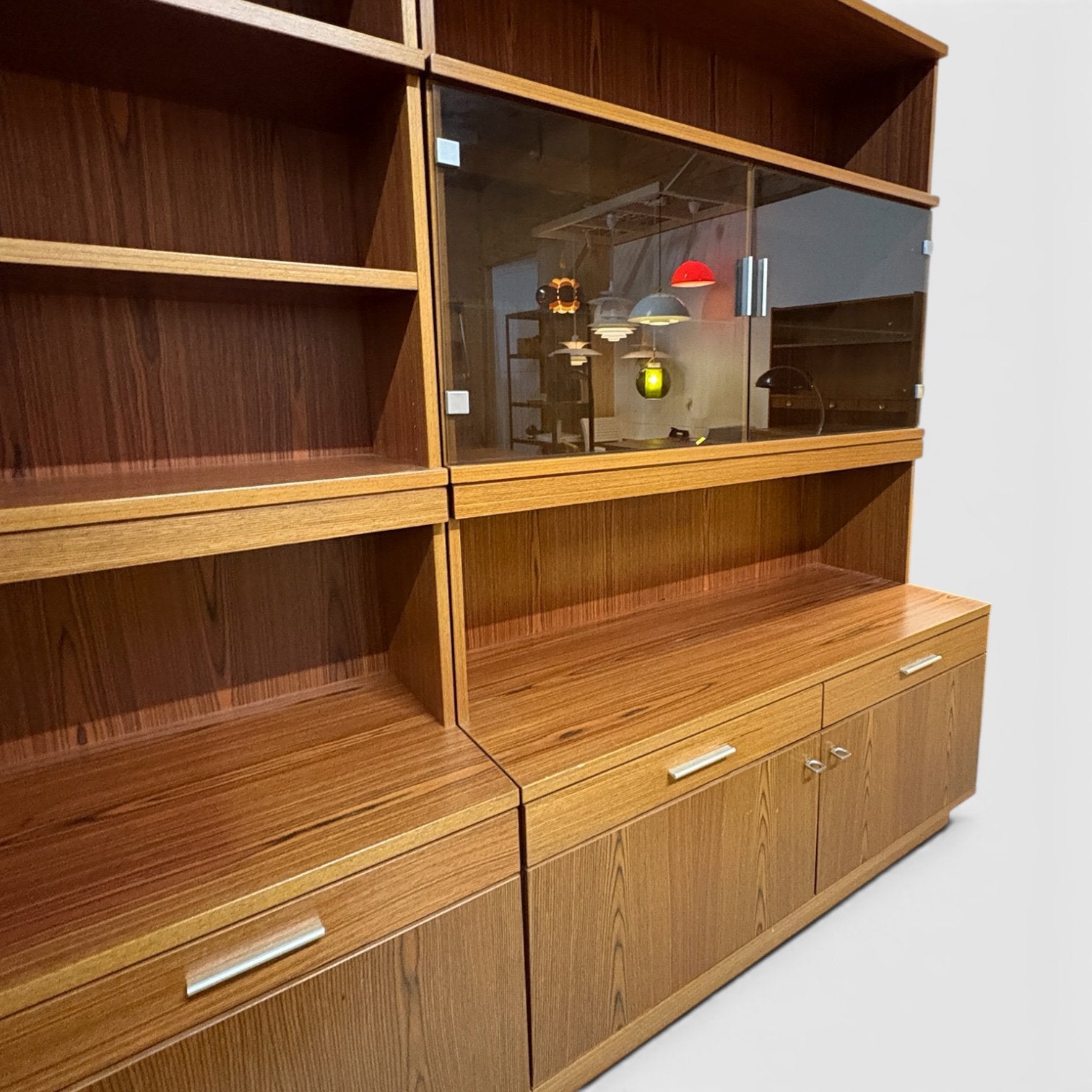 2 vintage wand-/boekenkasten Ulferts – palissander fineer, Gebruikt, Met deur(en), ?, 150 tot 200 cm