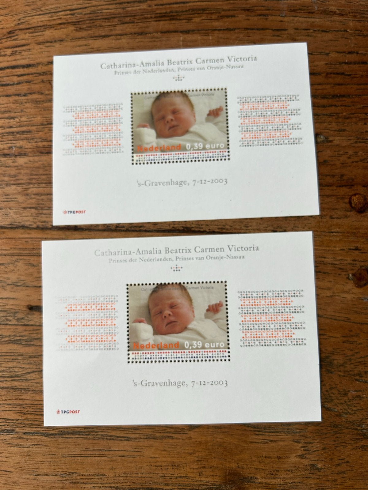 Postzegelvel Catharina-Amalia Beatrix Carmen Victoria 2003, Postzegels en Munten, Verzenden, Na 1940, Postfris