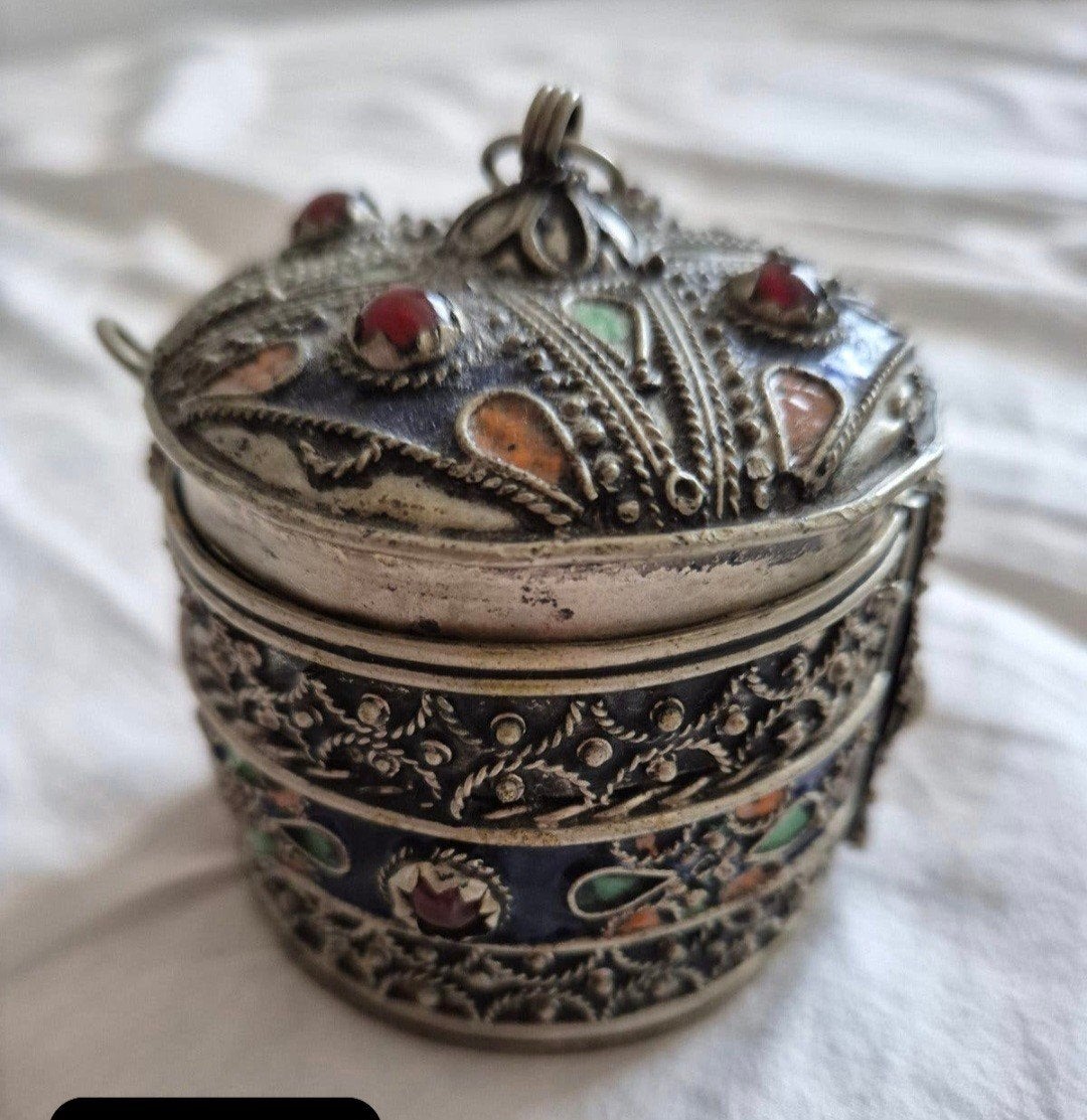 Vintage Zilveren Amazigh Armband en Doosje, Ophalen of Verzenden
