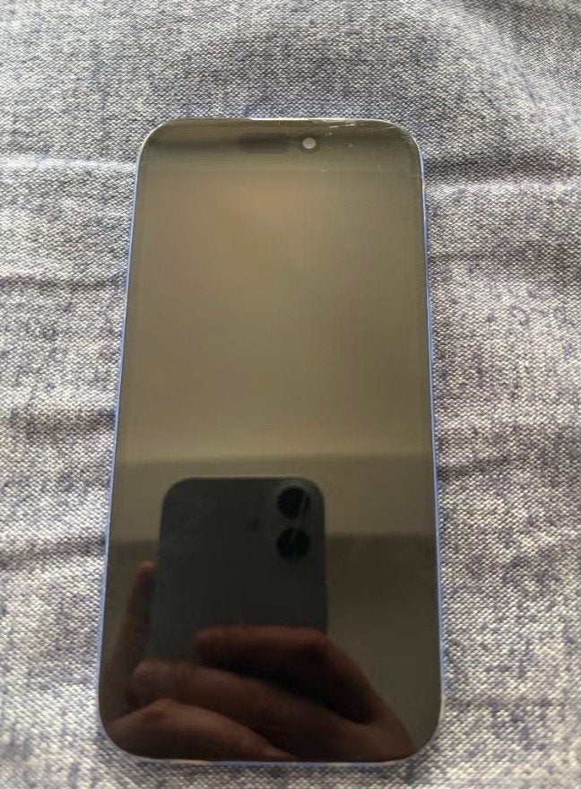 Iphone 16 128gb Blauw scherm defect, Ophalen of Verzenden, Blauw, 128 GB