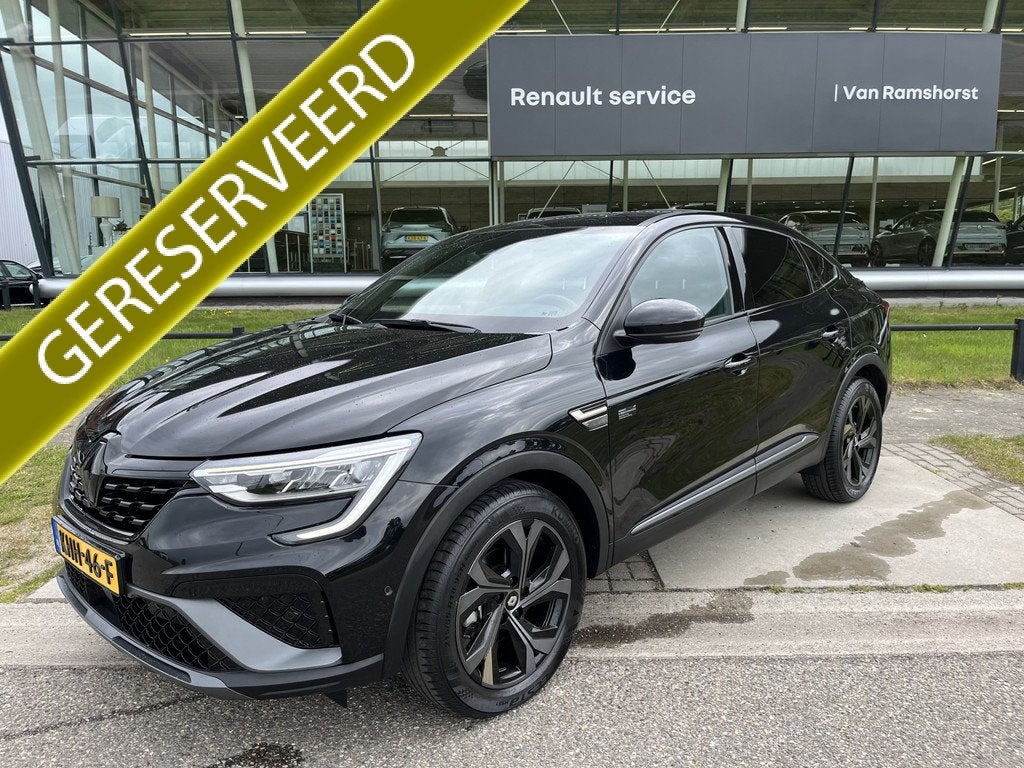 Renault Arkana 1.6 E-Tech hybrid 145PK E-Tech R.S.Line engin, Auto's, Renault, 4 cilinders, Overige brandstoffen, Zwart, Leder