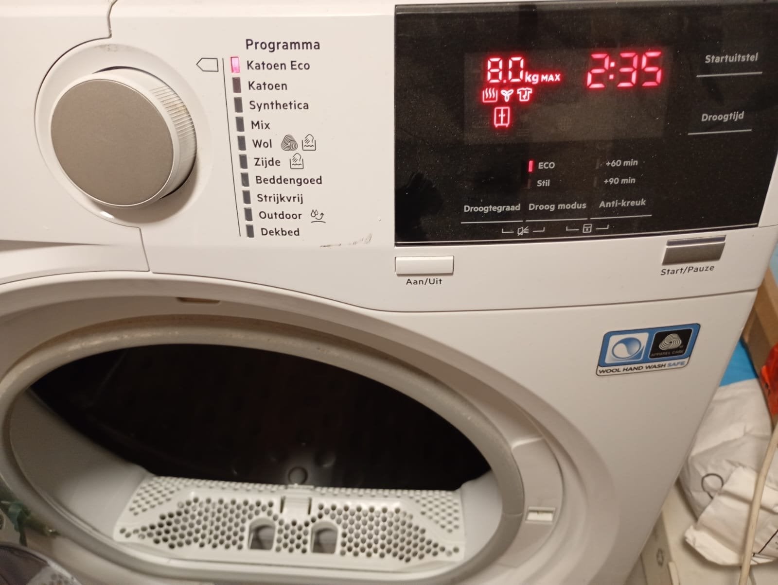 AEG Lavatherm 8000 Series Condensdroger 8kg, Ophalen, Gebruikt, 8 tot 10 kg, Voorlader