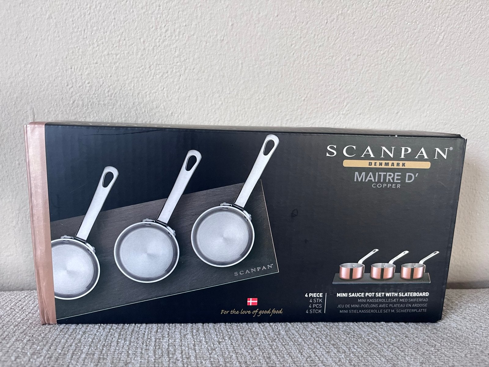 Scanpan Maître D' Koperen Mini Sauspannetjes Set, Ophalen, Koper, Overige typen, Overige merken