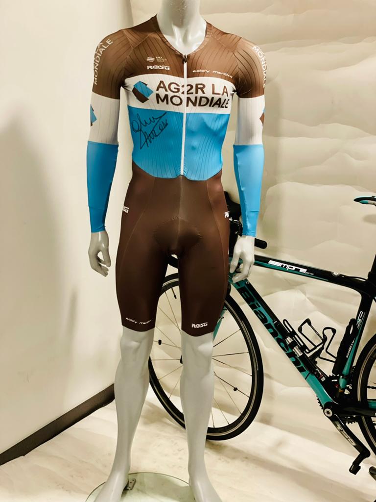 Wielrenkleding wielrenpak snelpak speedsuit maat M AG2R, Ophalen of Verzenden, Zo goed als nieuw, Bovenkleding, Heren