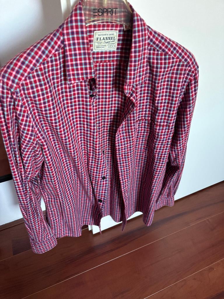 Flannel overhemd, Authentic Shirt, Kleding | Heren, Overhemden, Overige kleuren, Zo goed als nieuw, Halswijdte 41/42 (L), Flannel